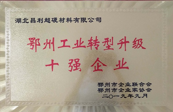 熱烈祝賀湖北昌利公司榮獲鄂州工業轉型升級10強企業、董事長龍其準榮獲“鄂州工業優秀民營企業家”稱號